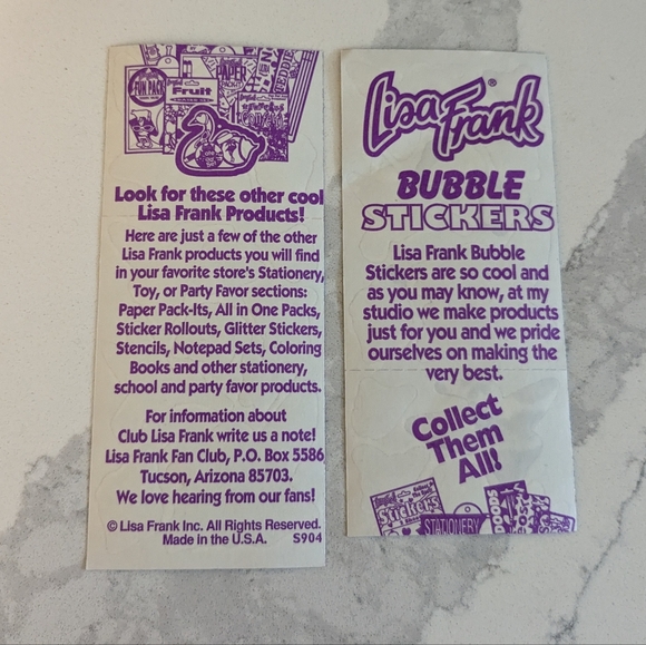 Vintage 90s Y2K  Lisa Frank Sparkly Rainbow Hummingbird Stickers - Picture 3 of 3